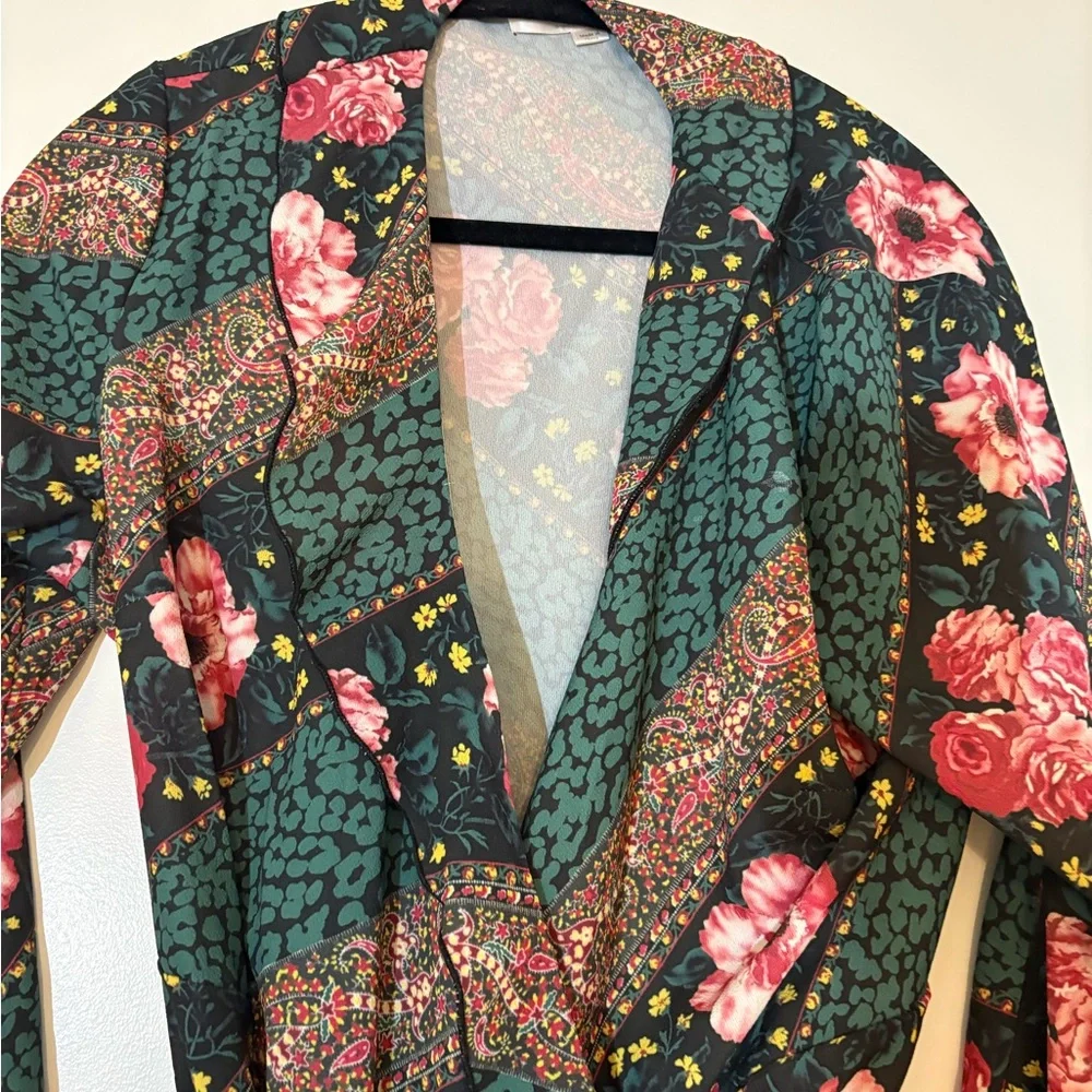 Floral Wrap Dress with Ruffle Detail - Picture 2 of 6